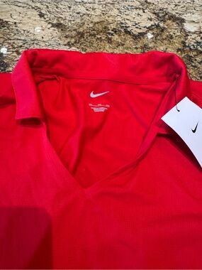 Nike Women’s Red Polo-Style Athletic Shirt